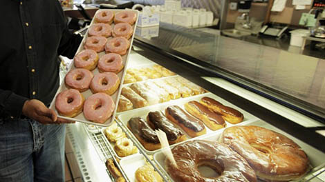 Trans fats are more likely to be found in processed foods including pastries, doughnuts and cakes at the cheaper end of the market.