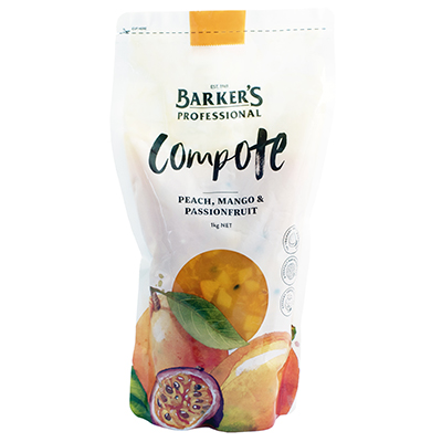 Barker's Peach, Mango & Passionfruit Compote 1kg