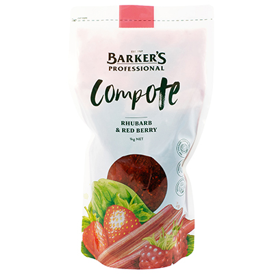 Barker's Rhubarb & Redberry Compote 1kg