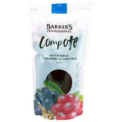 Barker's Blueberry & Cranberry with Chia Seeds Compote 1kg