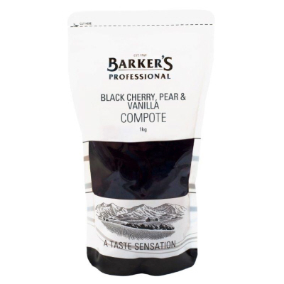 Barkers Black Cherry, Pear & Vanilla Compote