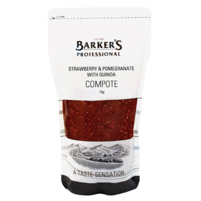 Barkers Strawberry & Pomegranate with Quinoa Compote