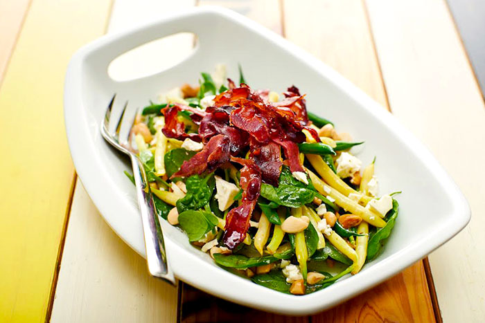 Bega Zoosh Crispy Prosciutto and Bean Salad