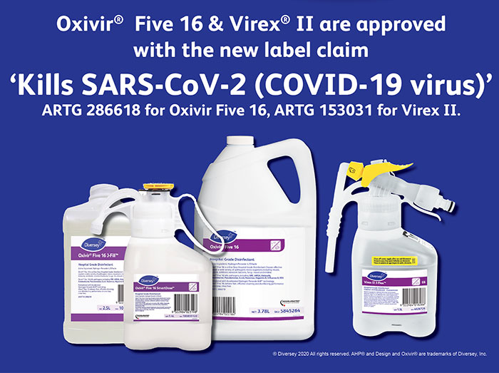 Diversey - Oxivir Disinfectant kills Covid virus