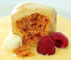 White Chocolate & Raspberry Pudding