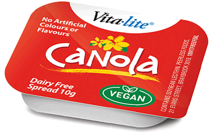 Serving increasing numbers of vegan customers?   Vita-lite spread is the solution. Peerless Foodservice
