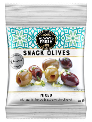 Riviana - Always Fresh Snack Mixed Olives