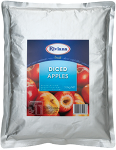 Riviana Diced Apples 3.2kg Pouch Pack
