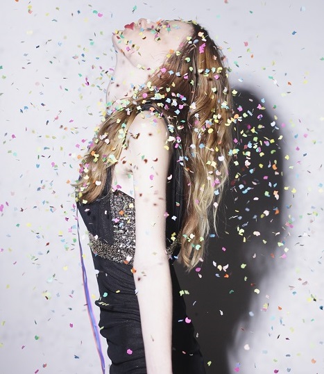 Woman and Confetti