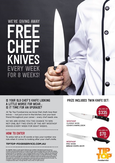 Chef Knife Giveaway Flyer Cover