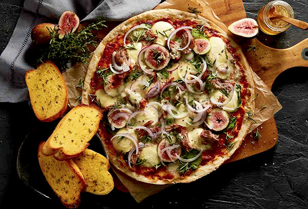 Duck, Fig and Roquefort Pizza with Garlic slices - Tip Top Foodservice