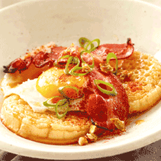 Maple, Bacon & Egg Crumpets - Tip Top Foodservice